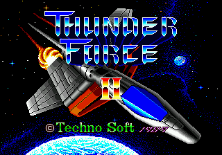 Thunder Force II (USA) Title Screen